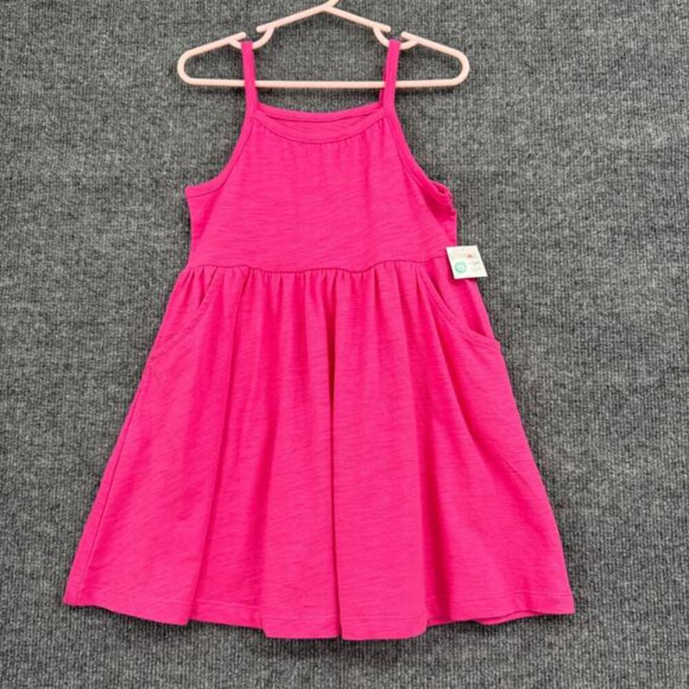 Garanimals Girls Jersey Slub Knit Sun Dress Size 3T Pink Tank Pockets New